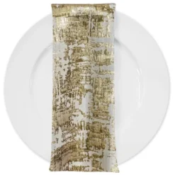 Calypso Jacquard (Reversible) Table Napkin in Gold