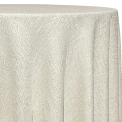 Capri Slub Linen Table Linen in Off White