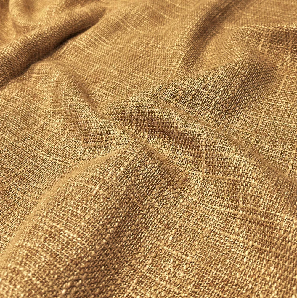 Capri Slub Linen Table Napkin in Lt Gold