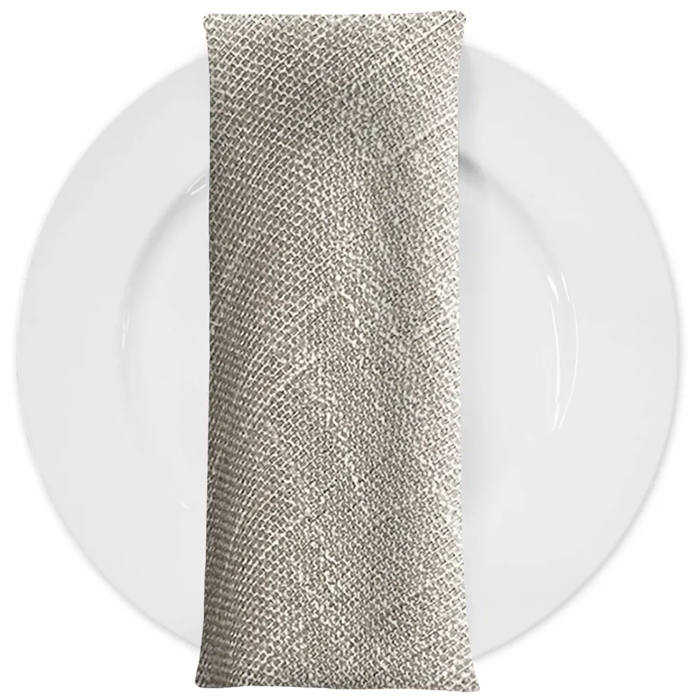 Capri Slub Linen Table Napkin in Silver