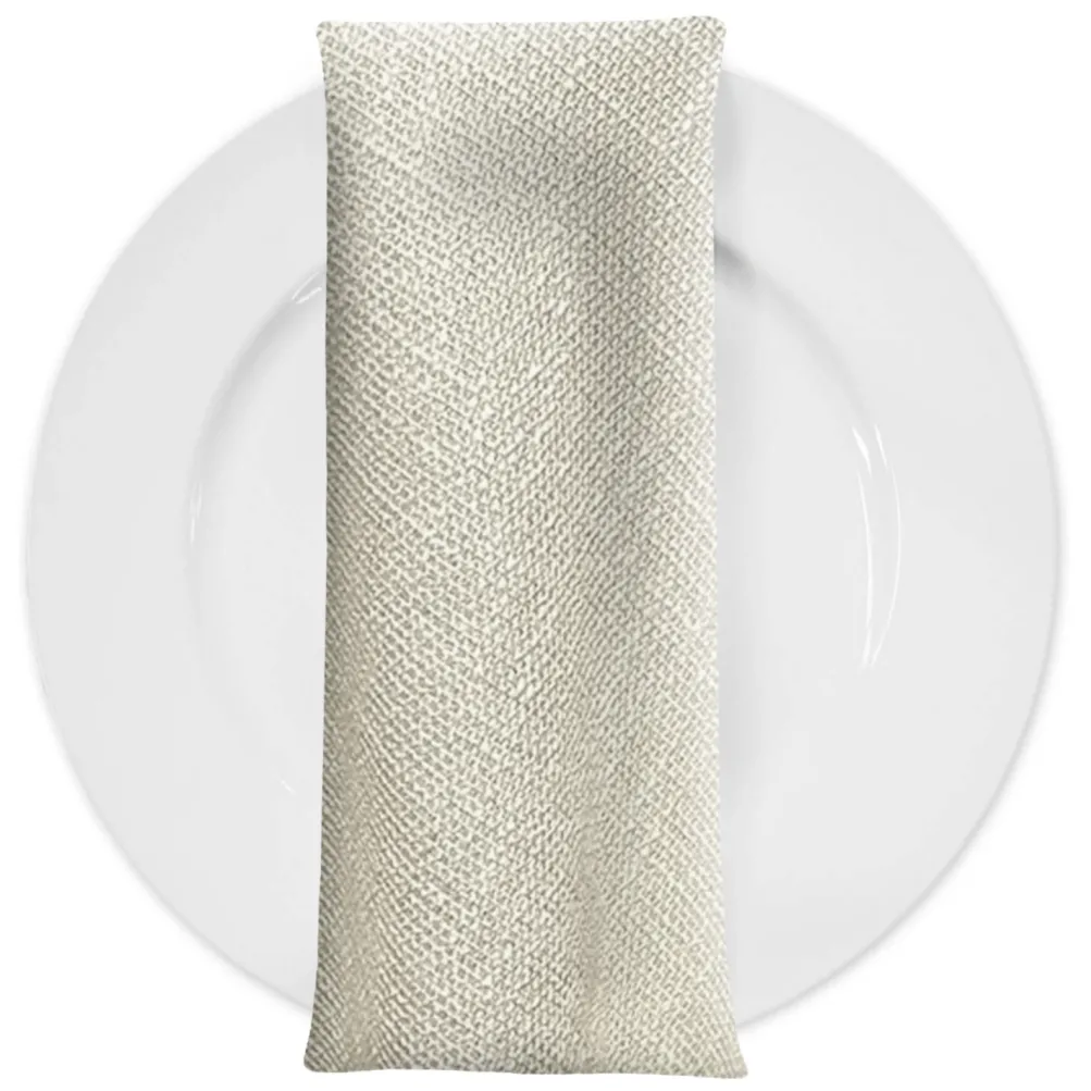 Capri Slub Linen Table Napkin in Off White