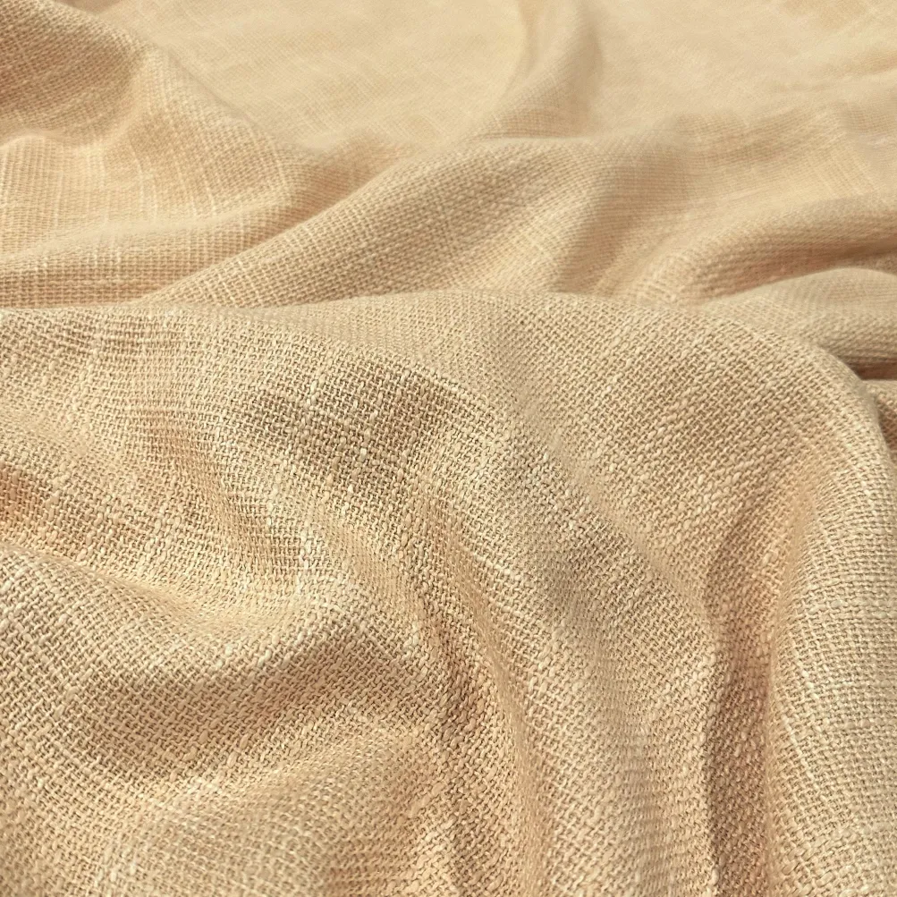 Capri Slub Linen Table Runner in Champagne