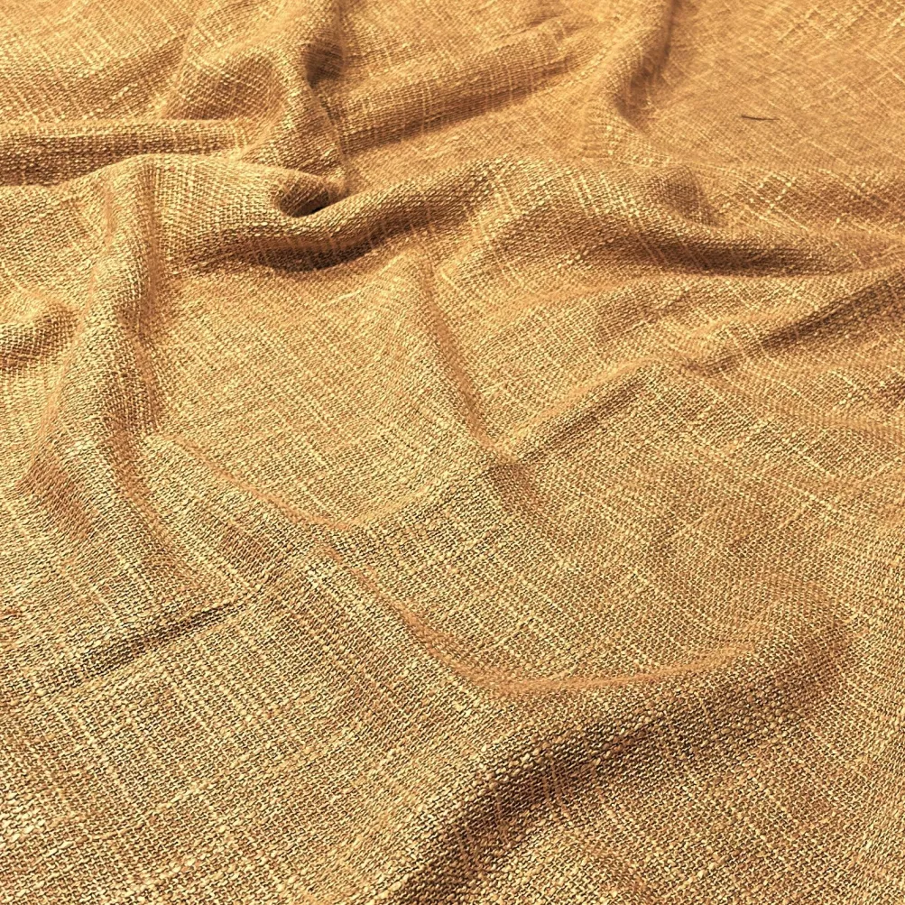 Capri Slub Linen Table Runner in Lt Gold
