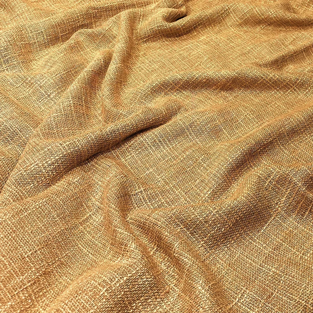 Capri Slub Linen Table Runner in Lt Gold