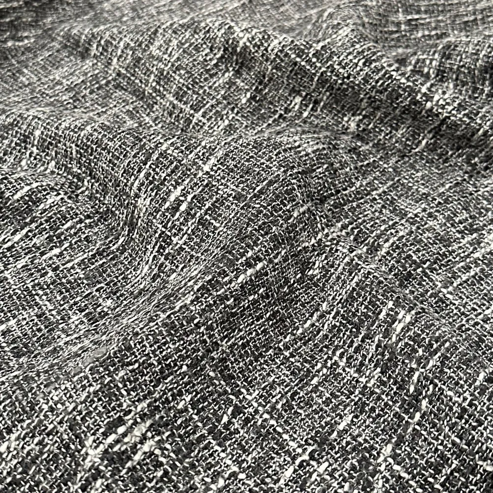 Capri Slub Linen Table Runner in Charcoal