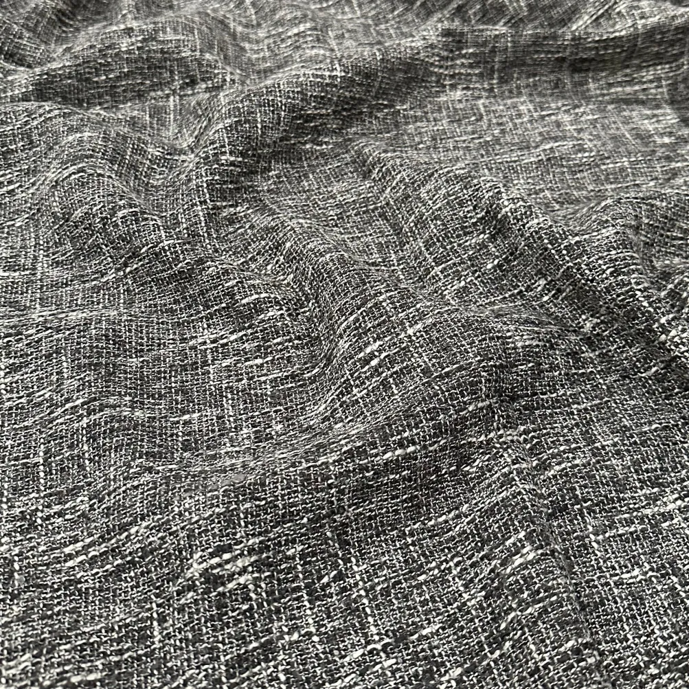 Capri Slub Linen Table Runner in Charcoal