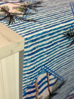Caribbean Blues (Poly Print) Table Linen
