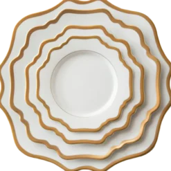 Casablanca Porcelain Collection in White/Gold