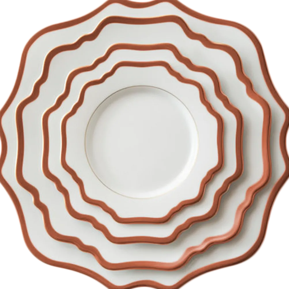 Casablanca Porcelain Collection in White/Rose Gold