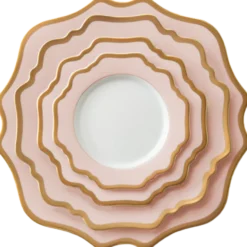 Casablanca Porcelain Collection in Blush Pink/Gold