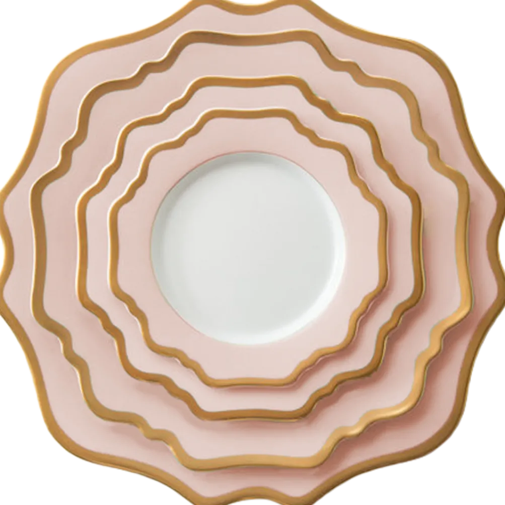 Casablanca Porcelain Collection in Blush Pink/Gold
