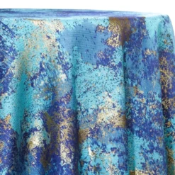 Cascade Jacquard Table Linen in Turquoise