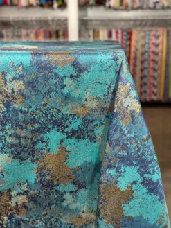 Cascade Jacquard Table Linen in Turquoise
