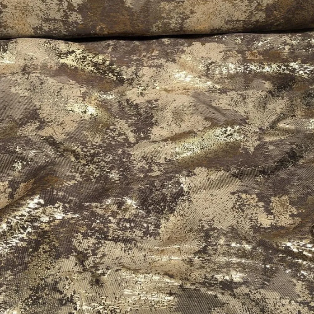 Cascade Jacquard Table Napkin in Brown and Gold