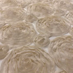 Chiffon Rose (3D) Table Runner in Khaki