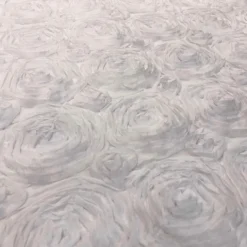 Chiffon Rose (3D) Table Runner in White