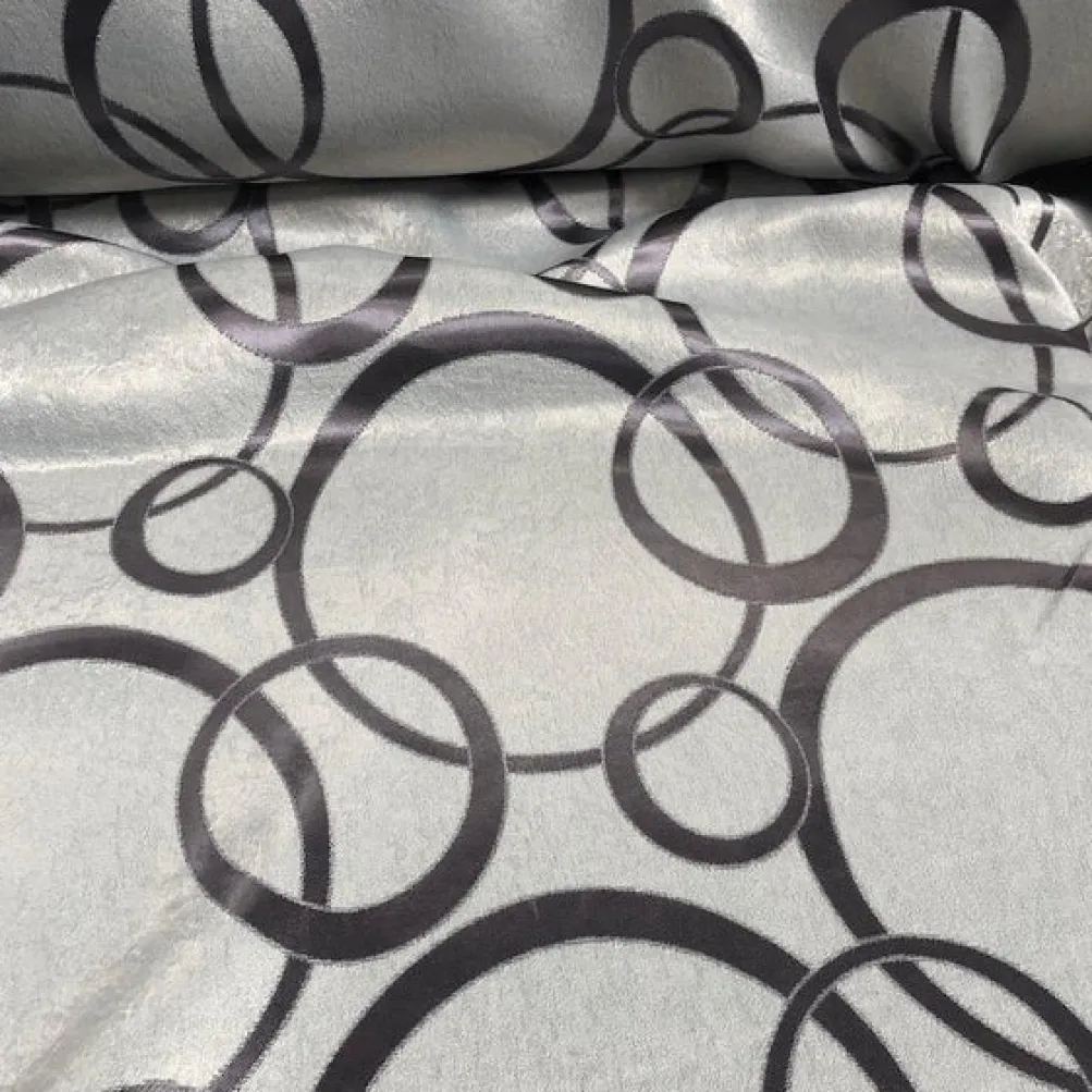 Cirque Jacquard (Reversible) Table Runner in Purple Grey