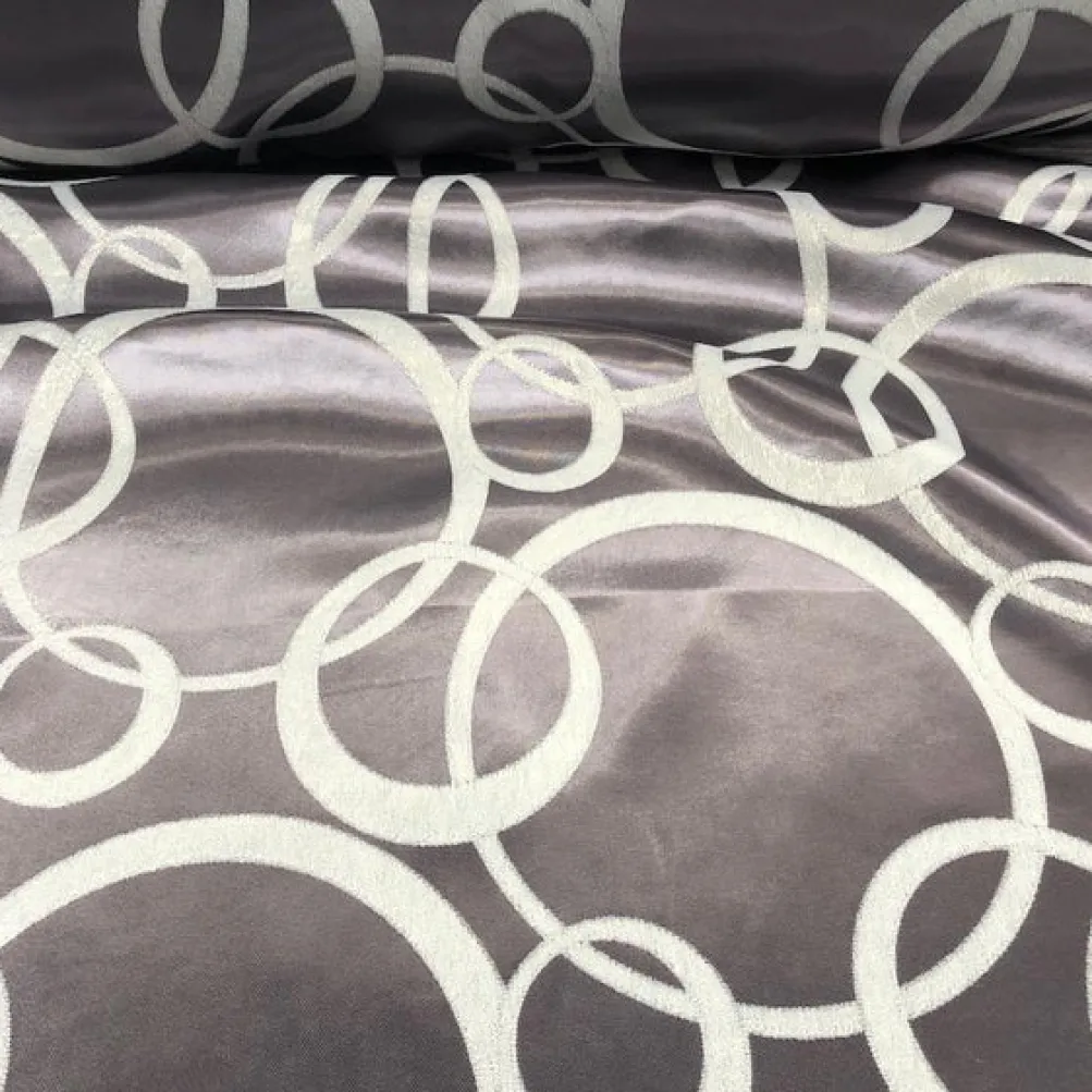 Cirque Jacquard (Reversible) Table Runner in Purple Grey