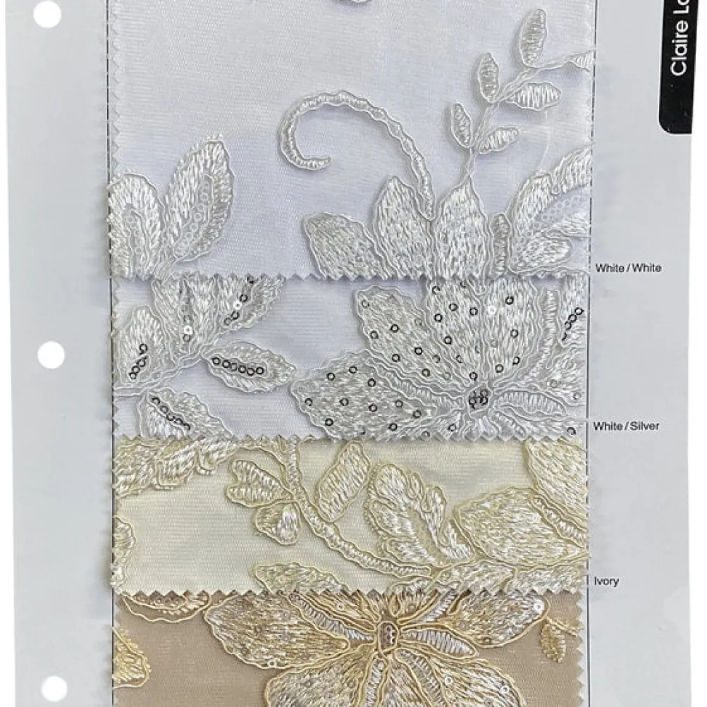 Claire Lace Table Linen in Champagne