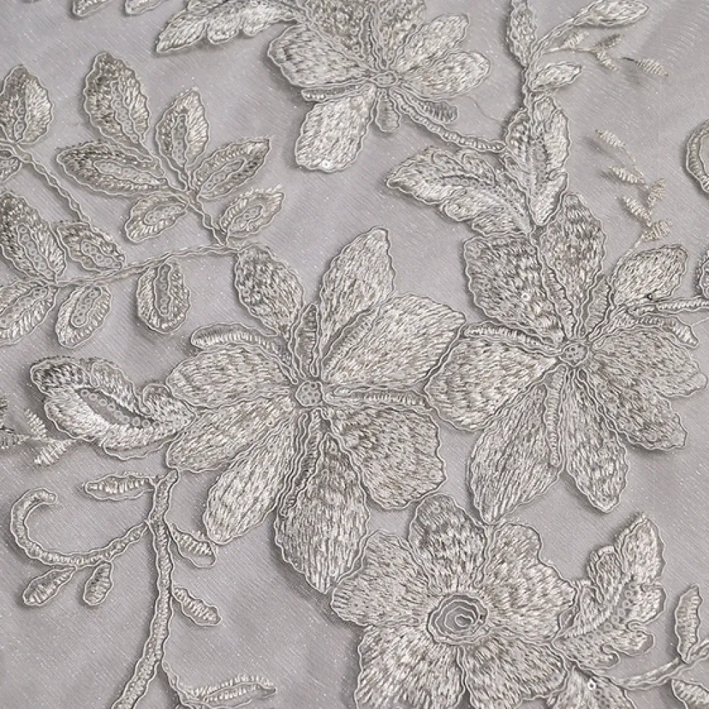 Claire Lace Table Runner in White and White