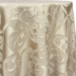 Classic Jacquard Table Linen in Champagne