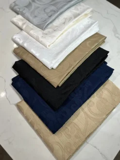 Classic Jacquard Table Linen in Silver