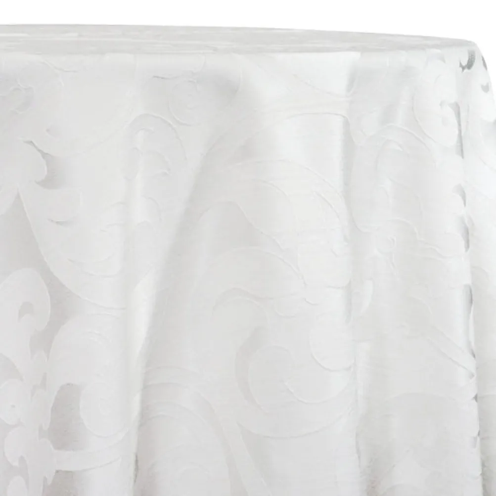 Classic Jacquard Table Linen in White
