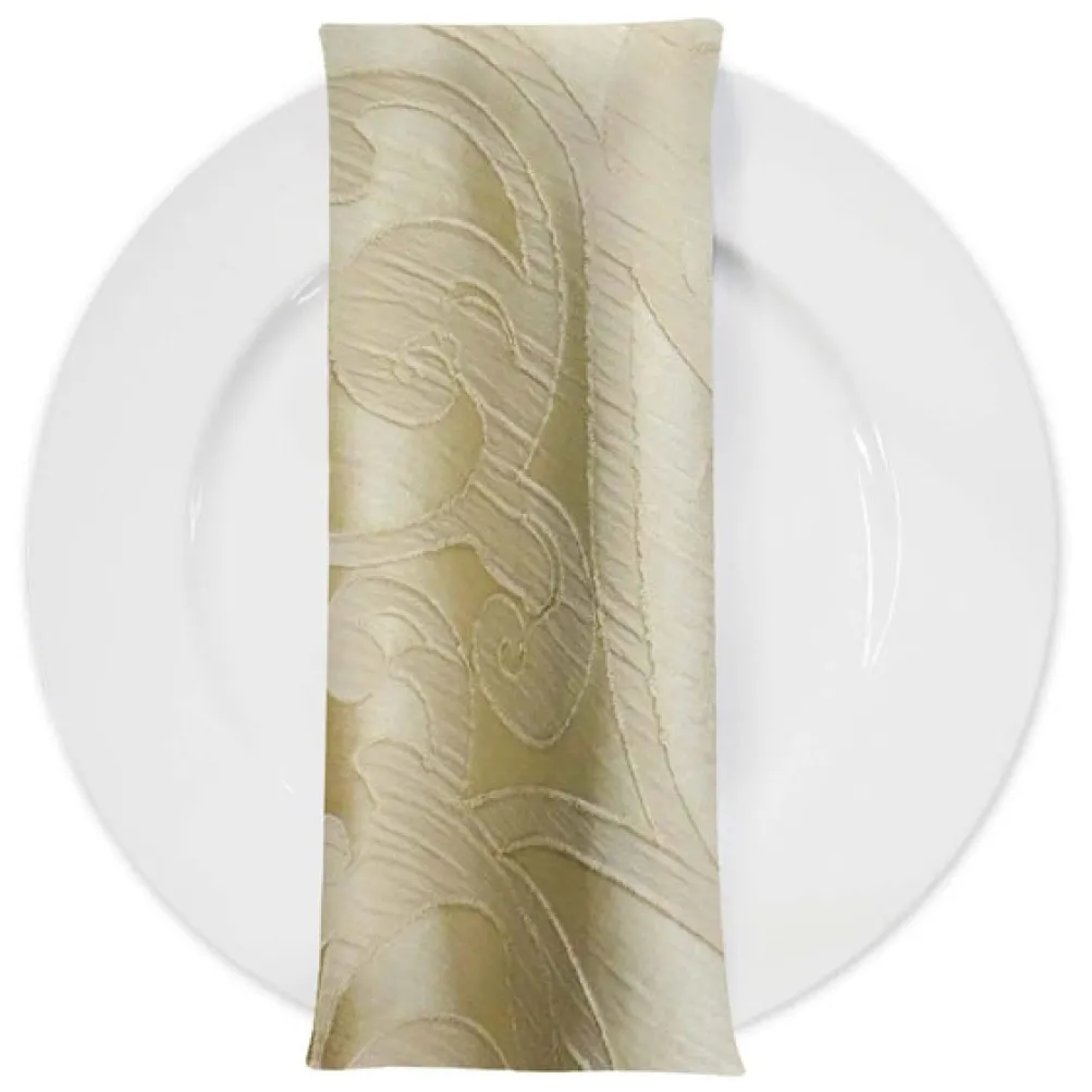Classic Jacquard Table Napkin in Champagne