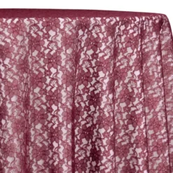 Classic Lace Table Linen in Burgundy 1539