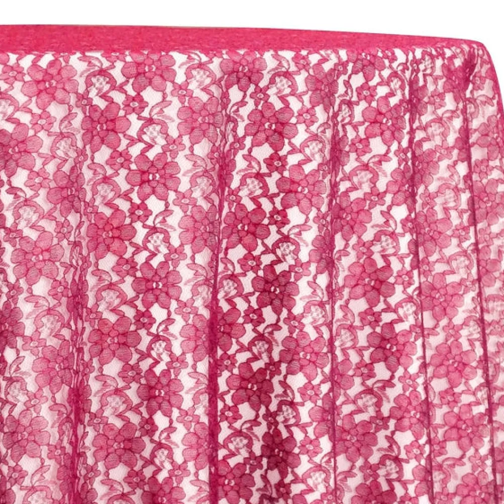 Classic Lace Table Linen in Coral 1208
