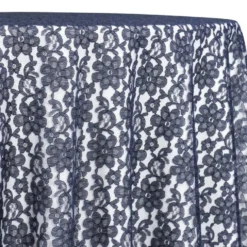 Classic Lace Table Linen in Navy