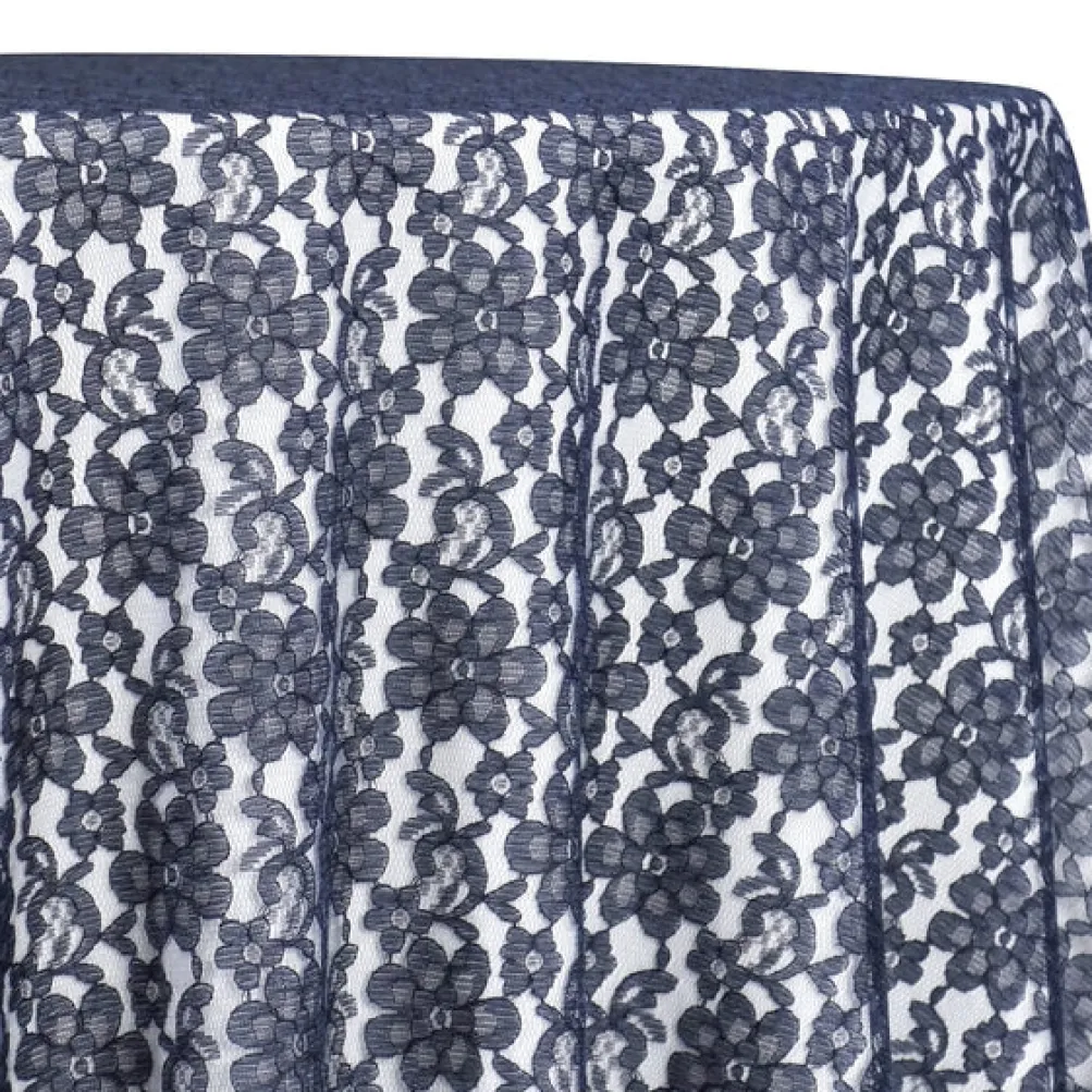 Classic Lace Table Linen in Navy