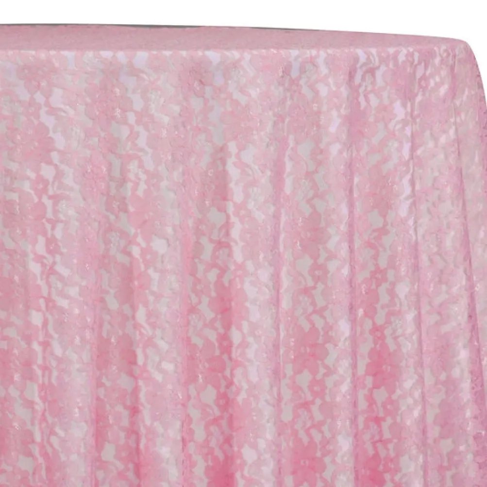 Classic Lace Table Linen in Pink 1156