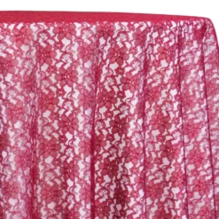Classic Lace Table Linen in Red 1392