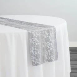 Classic Lace Table Runner in Charcoal 1606