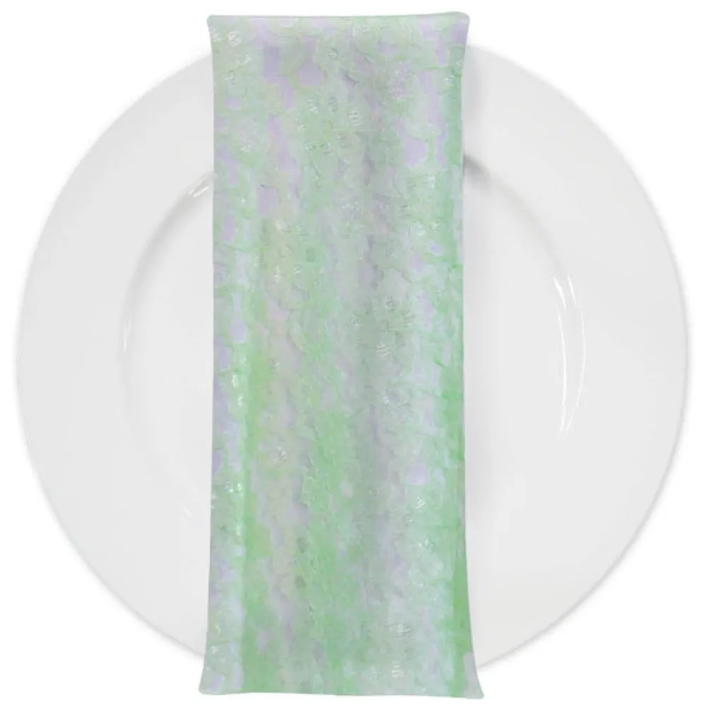 Classic Lace (w/ Poly Lining) Table Napkin in Mint 1765