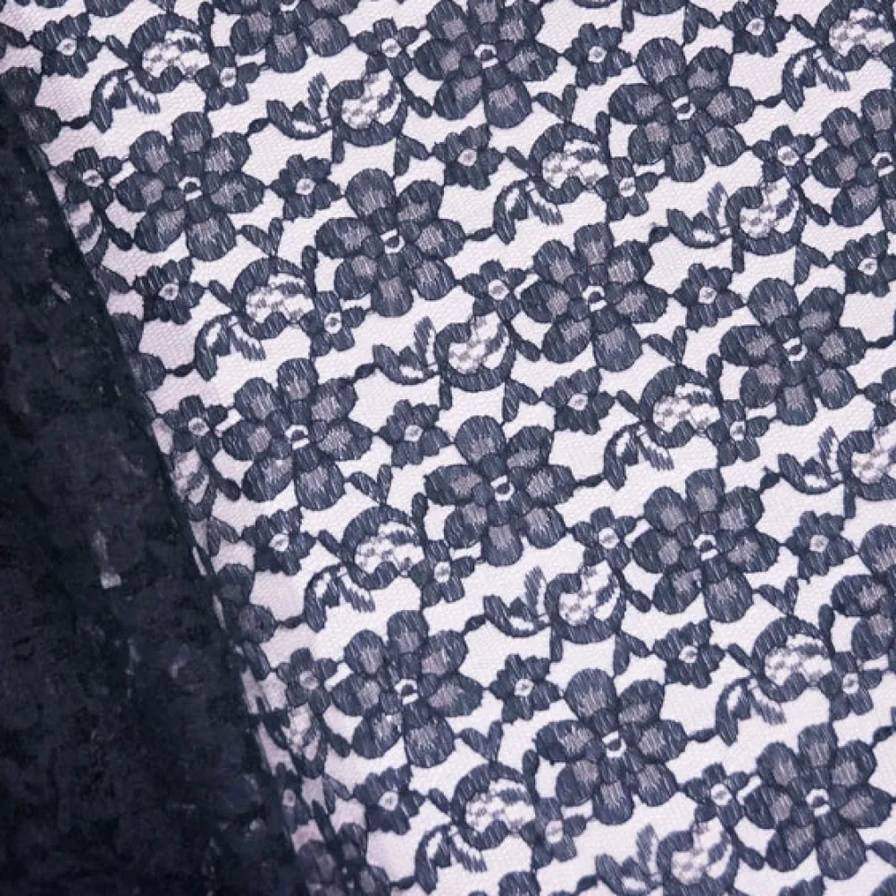 Classic Lace (w/ Poly Lining) Table Napkin in Navy
