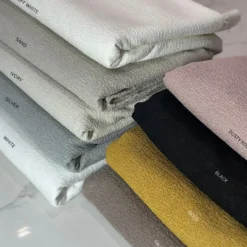Cloud Chenille Table Linen in Taupe