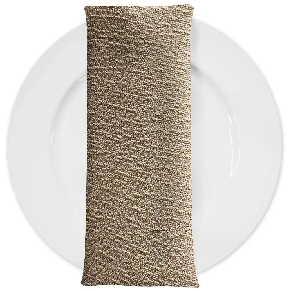 Cloud Chenille Table Napkin in Taupe