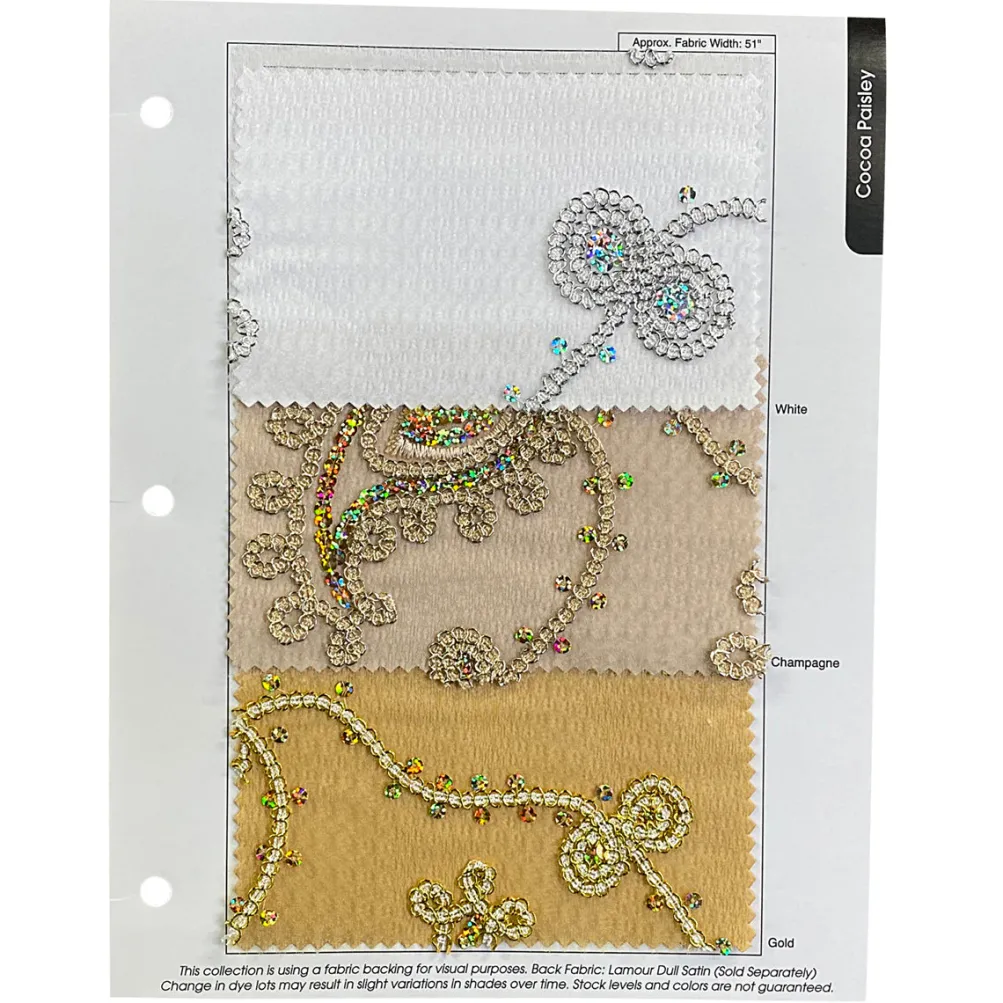 Cocoa Paisley Embroidery Table Runner in Gold