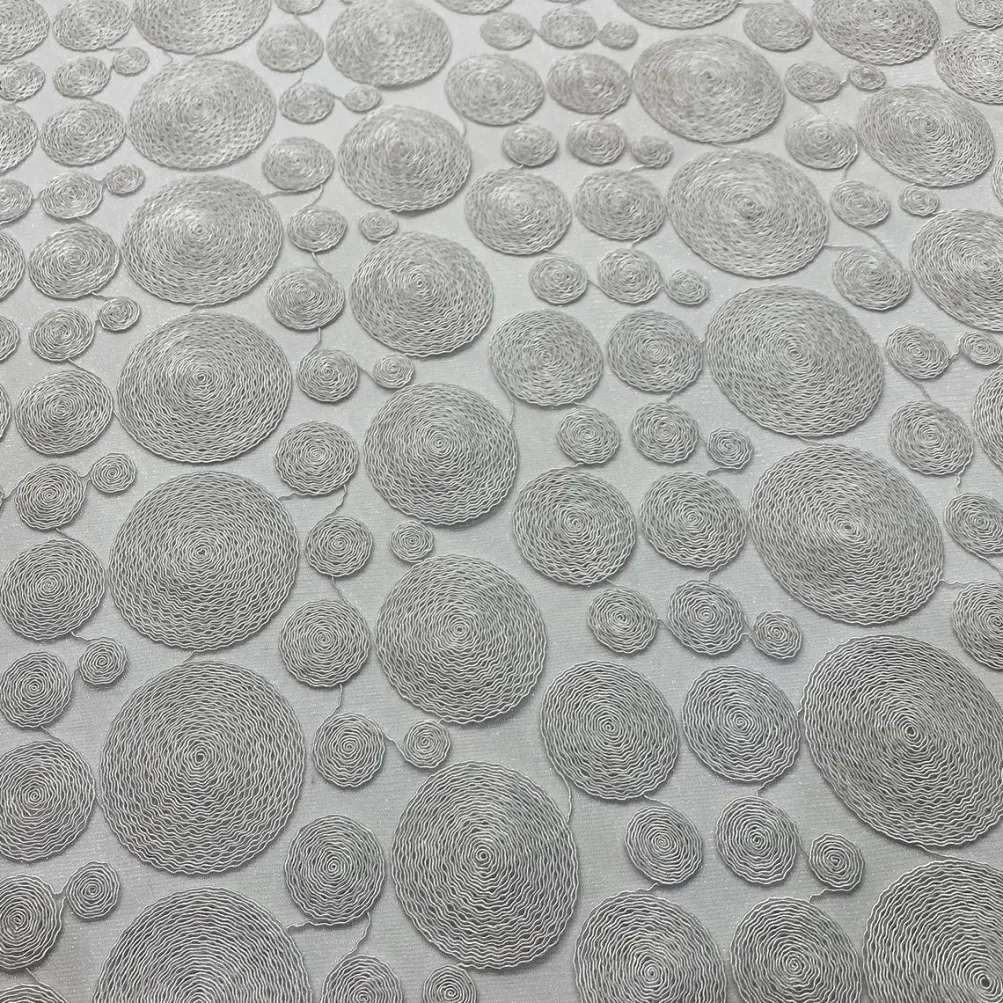 Coin Table Runner in White