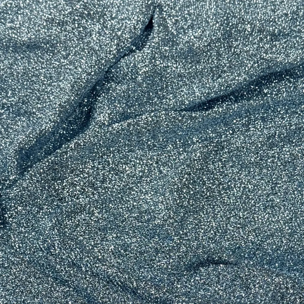 Confetti Metallic Table Linen in Baby Blue