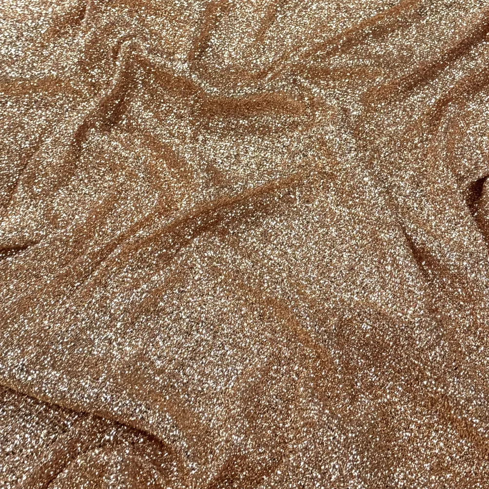 Confetti Metallic Table Linen in Champagne