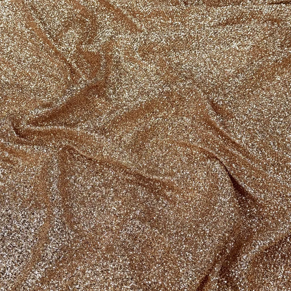 Confetti Metallic Table Linen in Champagne