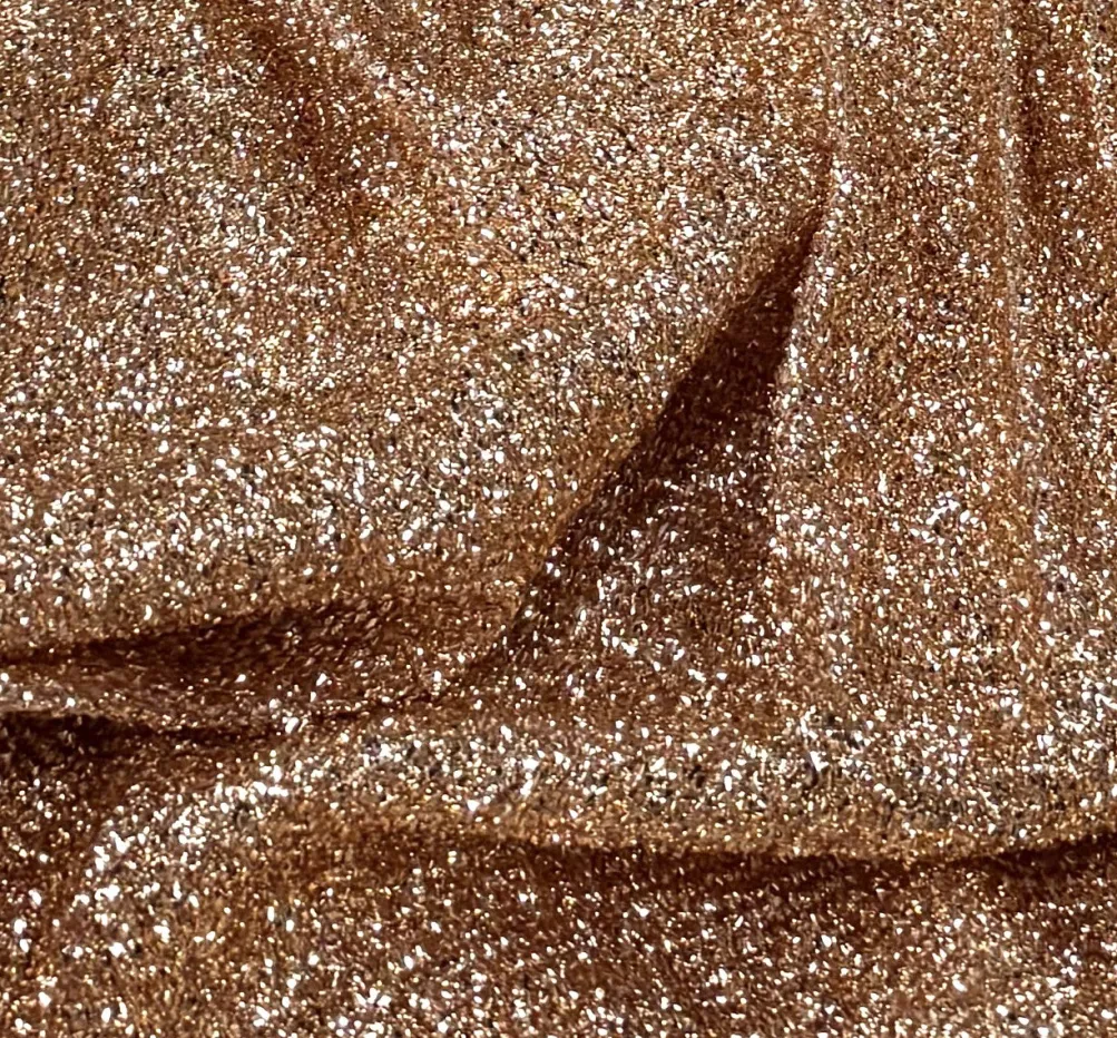 Confetti Metallic Table Linen in Champagne