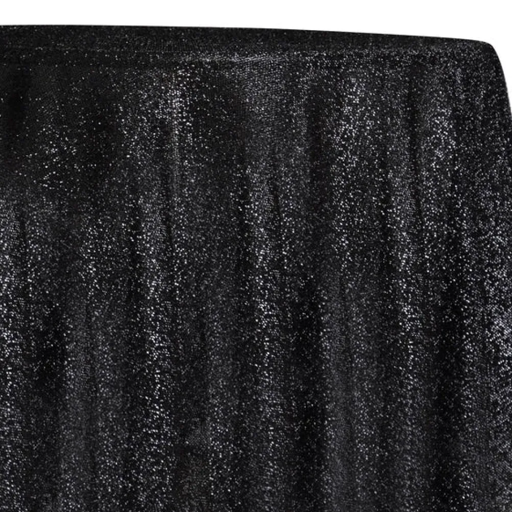 Confetti Metallic Table Linen in Black