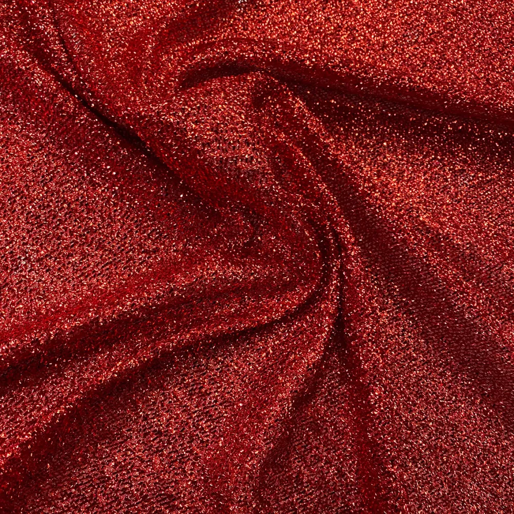 Confetti Metallic Table Runner in Red