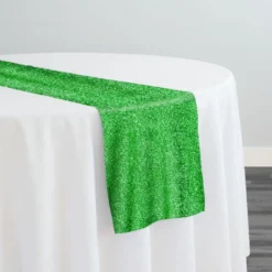 Confetti Metallic Table Runner in Green