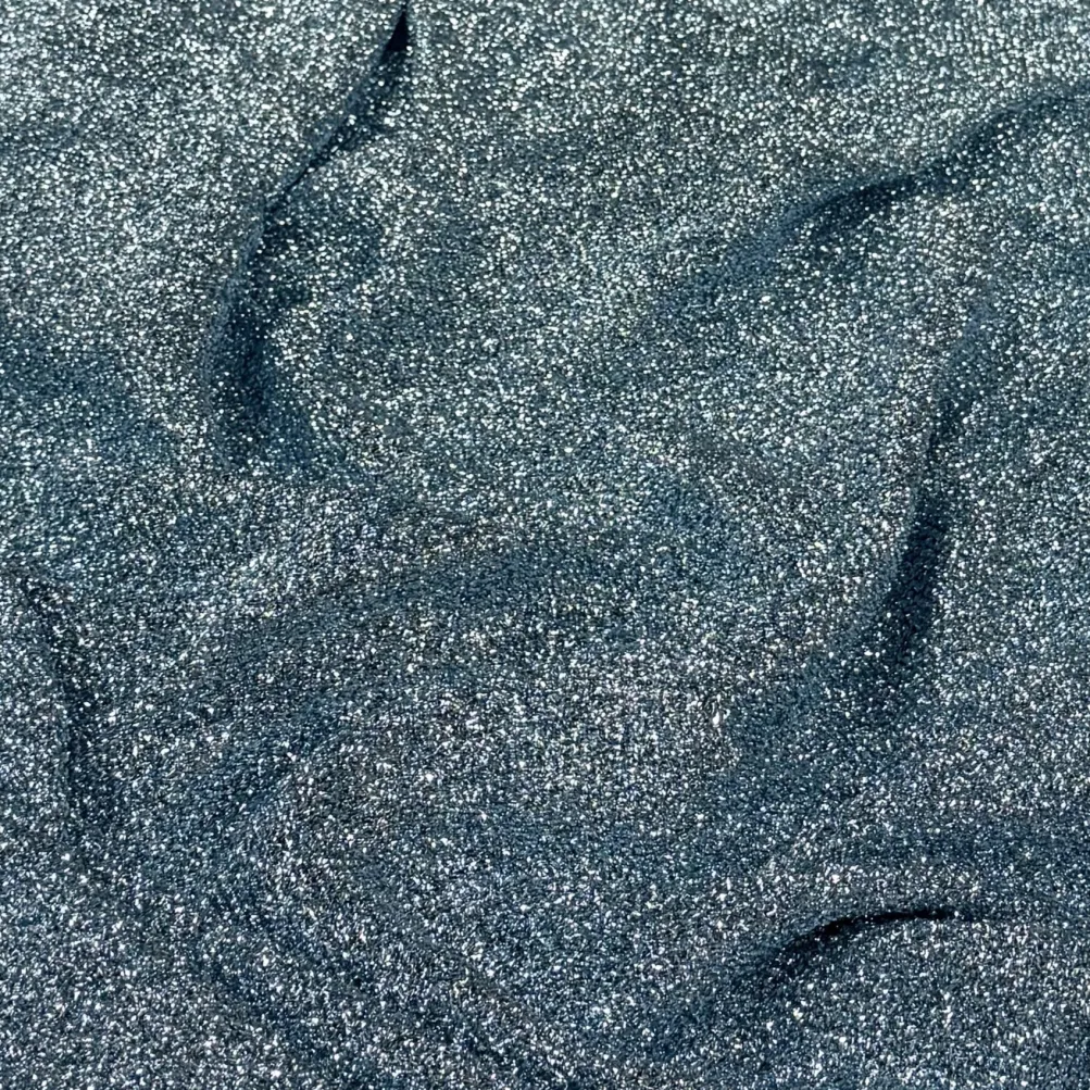 Confetti Metallic Table Runner in Baby Blue
