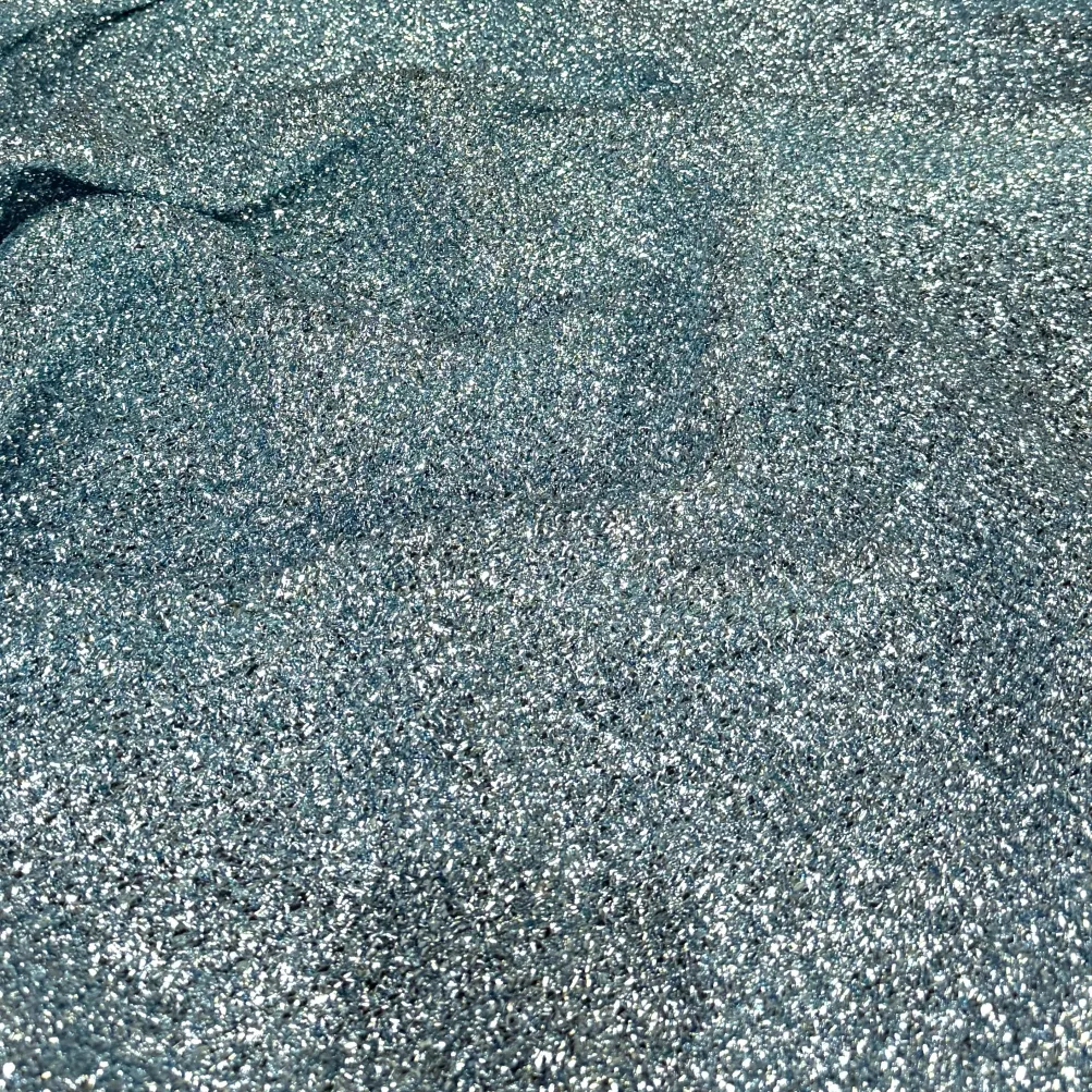 Confetti Metallic Table Runner in Baby Blue